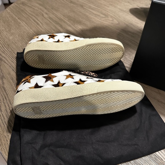 Saint Laurent sneackers , size 40. White with leopard stars and laces - Picture 5 of 10